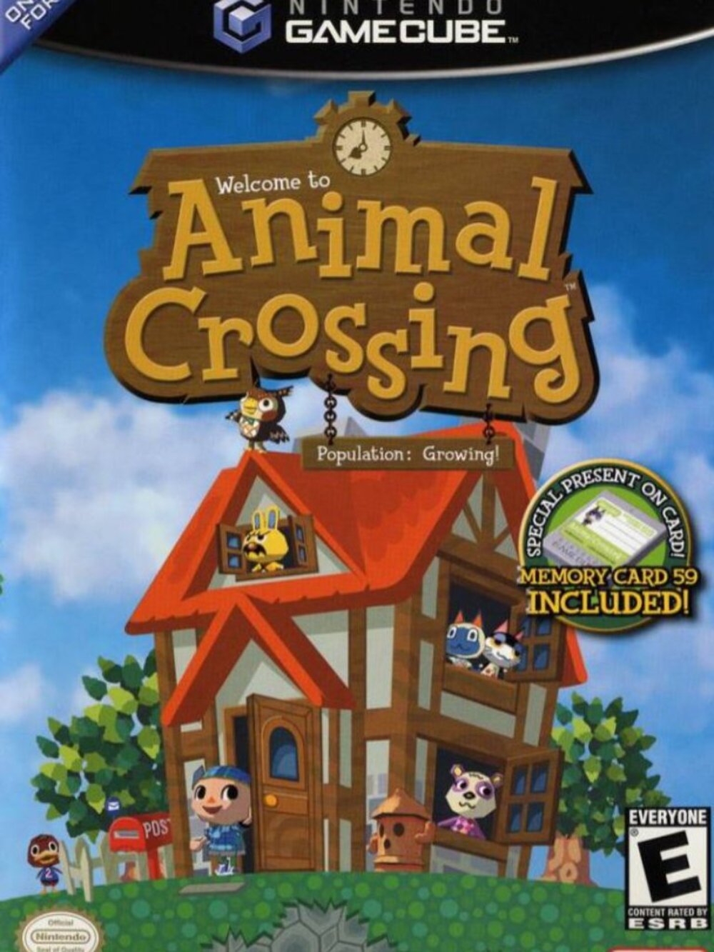 Animal Crossing GameCube OEM Case + Manual + Memory Card Case Only No Game Disc